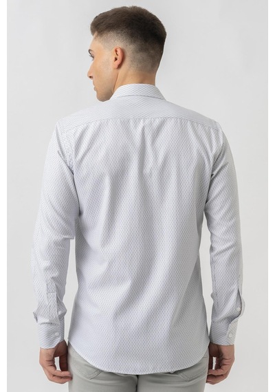 White Stone Aigle G17460 Regular Fit Armürlü Pamuklu Gömlek Siyah-siyah Siyah