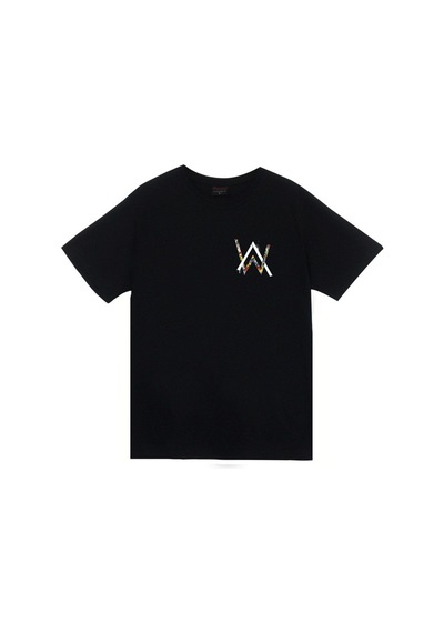 Stoned&Fame Alan Walker Baskılı Unisex %100 Pamuk Siyah T-shirt SIYAH Siyah