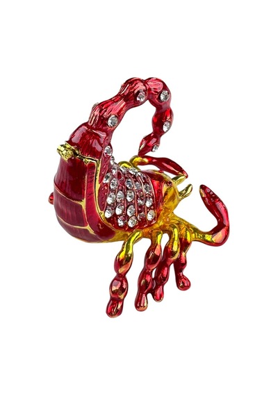 Akrep Figürlü Taşlı Açılabilir Dekoratif Biblo 6,5 6,5 CM Kırmızı Akrep Figürlü Taşlı Açılabilir Dekoratif Biblo 6,5 6,5 CM Kırmızı