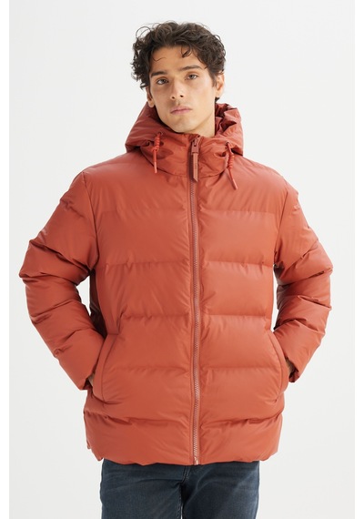 Lee Regular Fit Kapüşonlu Cepli Şişme Puffer Mont L2520263220 Kiremit