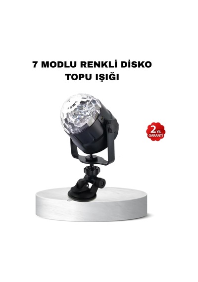 Buğz Müzik Ritmine Duyarlı Renkli Disko Topu 7 Modlu Işıklı Parti Lambası .