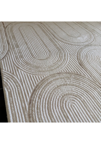 Hoom Rugs İpek 1133 Vizon Akrilik Pamuk Taban Keçeleşmeyen Halı Vizon