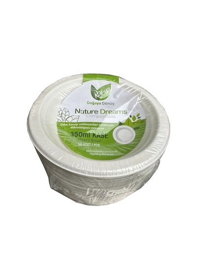 Roll-up Nature Ekolojik Karton Kağıt Tek Kullanımlık Çorba Kasesi - 400 Cc - 50 Adetlik 1 Paket Diğer