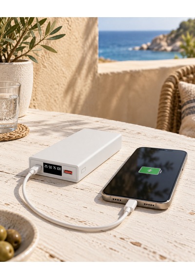 Enerx Enr-p2025dc 20.000 Mah 2.1a Led Göstergeli Powerbank Beyaz
