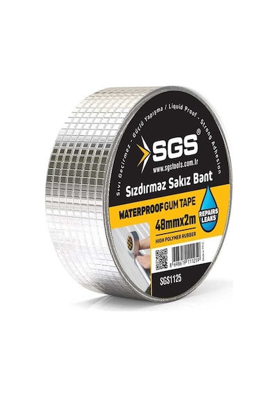 Sgs1125 48mmx2mt Dış Cephe Su Geçirmez Sakız Bant Sızıntı Çamur Bandı Sızdırmaz