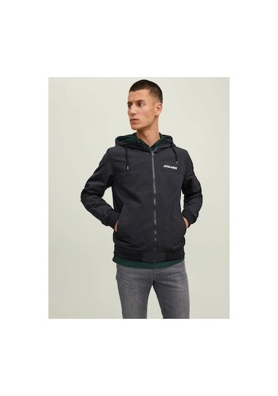 Jack & Jones Jack&jones 12200208 Jjerush Hood Bomber Noos Black Erkek Kapüşonlu Ceket Siyah Jack & Jones Jack&jones 12200208 Jjerush Hood Bomber Noos Black Erkek Kapüşonlu Ceket Siyah