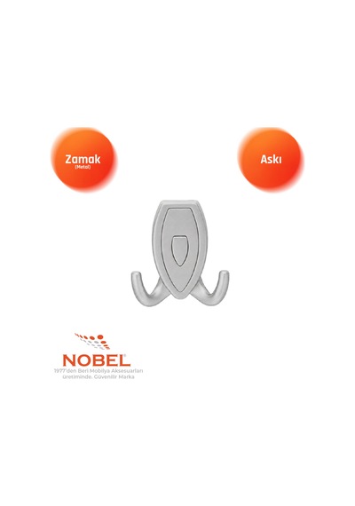 Zepli N Askı, Metal Vestiyer Askısı, 84 Gr, Dolap Ve Duvar Askılığı, Matkrom Vidalı Krom