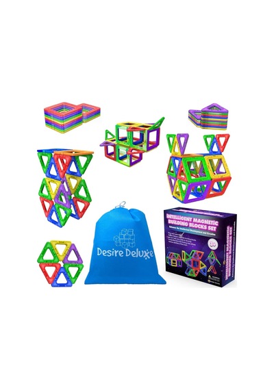 Desire Deluxe Manyetik Blok Seti / Stem &amp Montessori Eğitim Seti / Okul Öncesi Ve İlkokul Çocukları İçin Sın