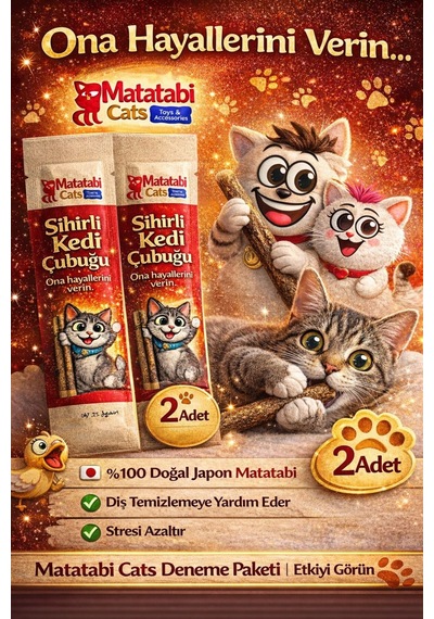Doğal Kedi Oyuncağı ,diş Temizleme,kedi Kemirme Çubuğu Pakette 2 Li Small Stick