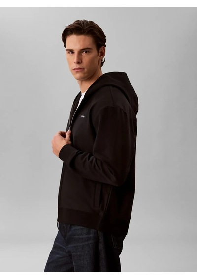 Calvin Klein Ls Mıcro Logo Dbl F, Ub1 Siyah Erkek Hoodie