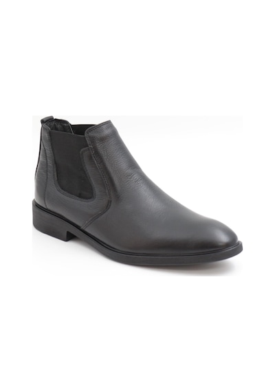 Nesilshoes Nesil Shoes Thrtrk 908 Siyah Hakiki Deri Kauçuk Taban Erkek Bot