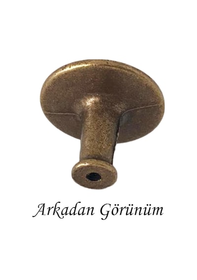 Düz Düğme Antik Sarı Kulp Mobilya Çekmece Dolap Kapak Kulbu Metal Kulp Aksesuarları Vidalı