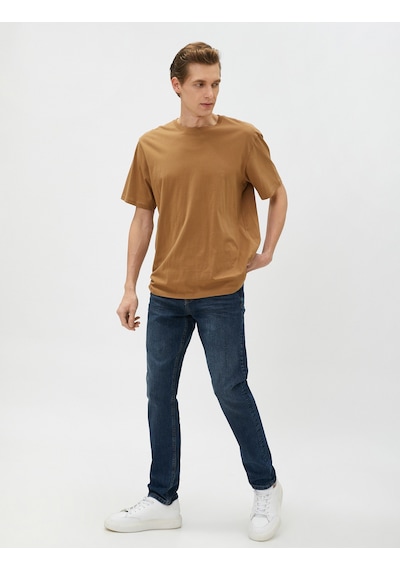 Koton Slim Fit Kot Pantolon - Brad Jean Koyu İndigo 3sam40230nd 3sam40230nd741 İndigo