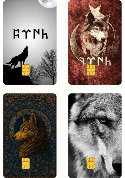 Bozkurt 4'lü Set-2 Kredi/banka Kart Kaplama Sticker Standart