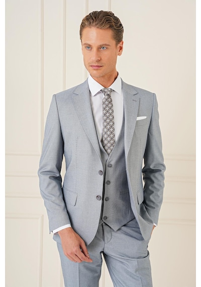 Efor Tk 903 Slim Fit Gri Klasik Takım Elbise Gri