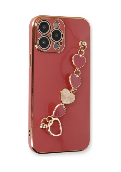 Newface - 735 - iPhone Uyumlu 14 Pro Max Kılıf Esila Silikon - Novapazr - - Kırmızı