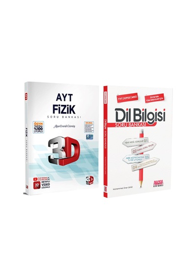 3d Ayt Fizik Ve Akm Dil Bilgisi Soru Bankası Seti 2 Kitap