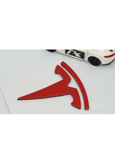 Dk Tuning Tesla Logo Model 3 X Y Bagaj 3m Kırmızı Rozet Amblem