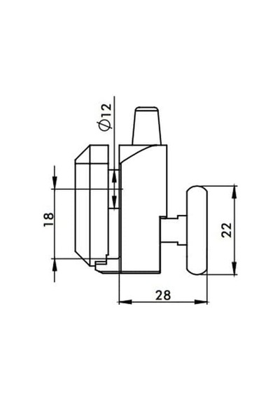 Ayrıntıshop Duşakabin Tekli Rulman Teker, Çap 22mm, Ay-419, 1 Adet
