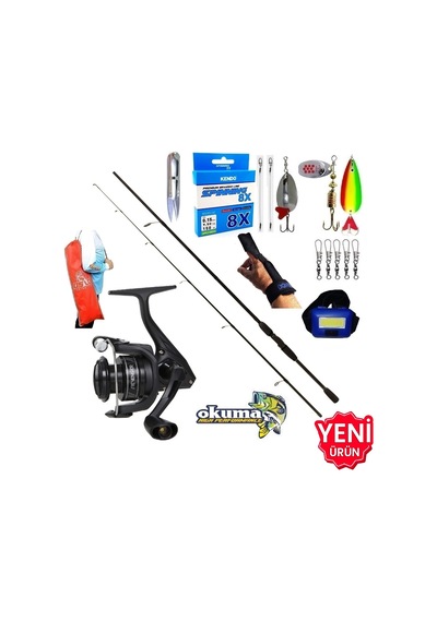 Okuma Revenger Rv-3000a 270cm 20-40gr Double Black Turna Spin Olta Takımı Seti