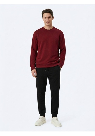 Kip Bordo Düz Sweatshırt