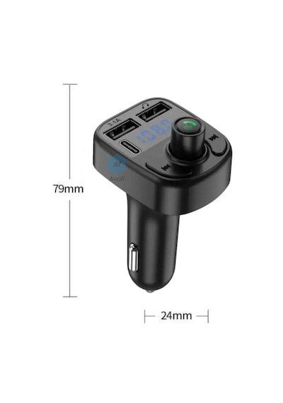 Fm Transmitter Bluetooth Araç Kiti Mp3 Usb-typce Oto Müzik Çalar