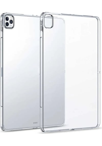 Apple Uyumlu iPad Pro 4. Nesil M2 2022 11 Inç Tablet Şeffaf Kılıf Silikon Transparan Y Kılıf