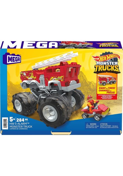 HHD19 MEGA, HW 5-Alarm Monster Truck İtfaiye Aracı, 284 parça, +5