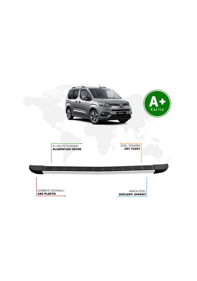 Toyota Proace City Arka Basamak Kısa Şasi 2019 Model Ve Sonrası S-line