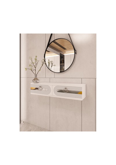 Heras 90 Cm Duvara Monte Kapaklı Raflı Makyaj Masası Dresuar Beyaz-gümüş Beyaz-gümüş Heras 90 Cm Duvara Monte Kapaklı Raflı Makyaj Masası Dresuar Beyaz-gümüş Beyaz-gümüş