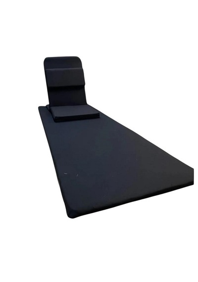 Backjack Meditasyon Sandalyesi Destekli Yer Minderi + 60x180 Kumaş Mat - Backjack 3xl Siyah