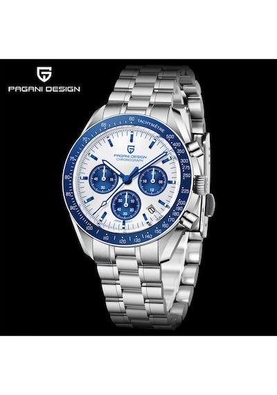 Pagani Design Pd-1701 Speedmaster Moonwatch 40mm Vk63 Kronograf Kuvars Saat Safir 100m Su Geçirmez Erkek Kol Saat Mavi Diğer