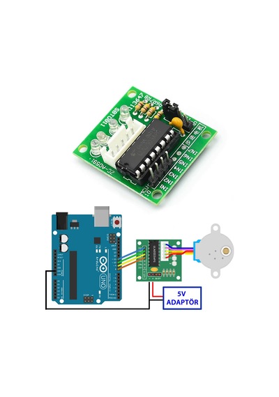 5V 28Byj48 Step Motor + Uln2003A Sürücü Kartı
