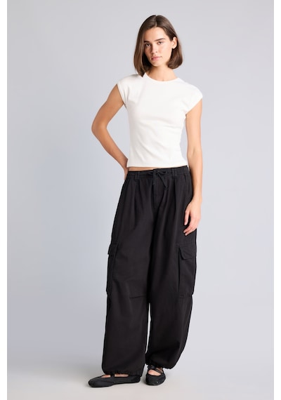 Defacto Kargo Fıt Kargo Cepli Normal Bel Standart Boy Gabardin Pantolon I4711ax26aubk81 Siyah-bk81