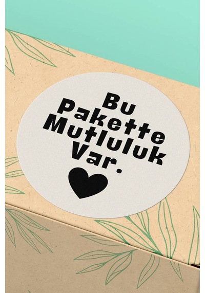 Bu Pakette Mutluluk Var Sticker 3x3cm St2309 Çok Renkli