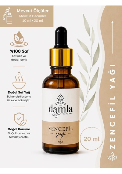 Biodamla Natural Zencefil Yağı 20 Ml