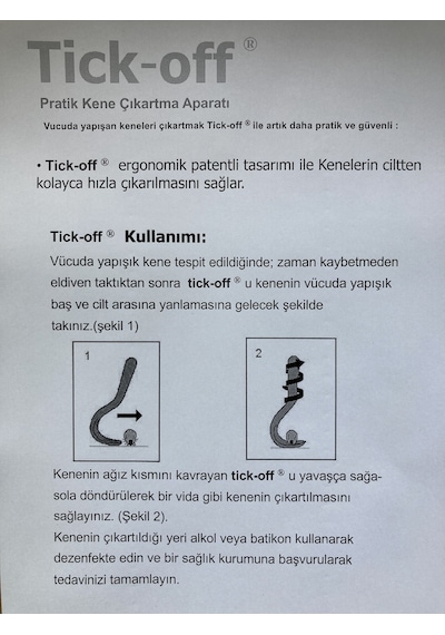 Tick-Off Kene Sökücü Kene Çıkartma Aleti Tick-Off Kene Sökücü Kene Çıkartma Aleti