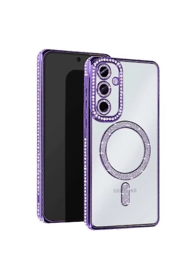 Samsung Galaxy  Uyumlu,  A25 5g Joke Simli Magneticsafe Kılıf - Derin Mor