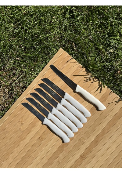 Solingen Beyaz Set- 6'lı Meyve Bıçağı+1 Sebze Bıçağı-243 Beyaz
