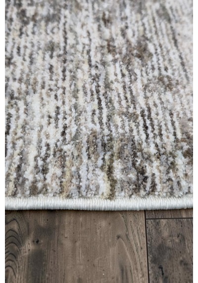 Vivanni Home Everlynn Polyester Vintage Halı Pamuk Atkı Tabanlı Modern Dokuma Ev Halısı Krem Gri