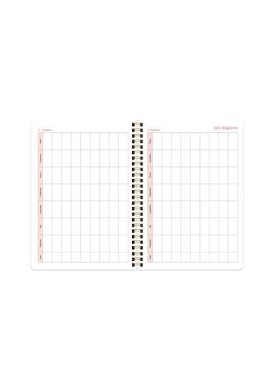 Keskin Color 17x24 Spiralli Akademik Ajanda Mocha 600101-99 Çok Renkli