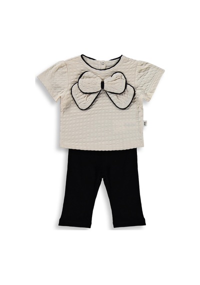 Civil Baby Büyük Fiyonklu 6-18 Ay Takım - Bej