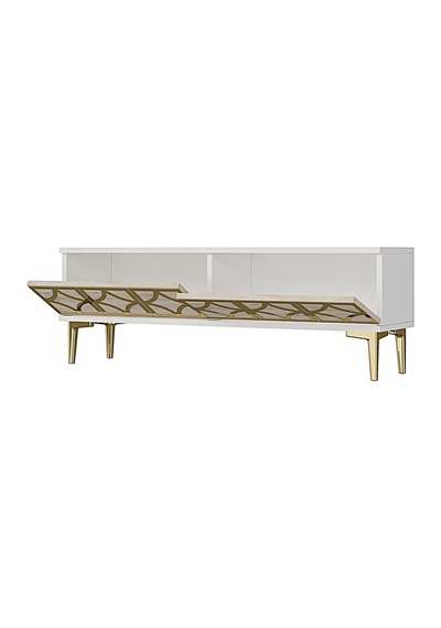 Tsa1237btg Lem Tv Sehpası Beyaz-traverten-gold 120cm Tsa1237btg Lem Tv Sehpası Beyaz-traverten-gold 120cm