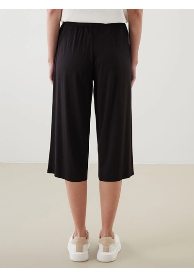 LC Waikiki Lcwaıkıkı Classic Beli Lastikli Kadın Kapri New Black