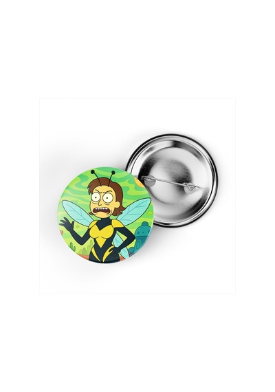 Wasp - 44 Mm İğneli Çanta Rozeti - 5 Adet Diğer
