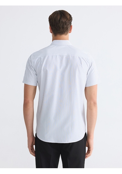 Lcw Busıness Gri Regular Fit Çizgili Erkek Gömlek