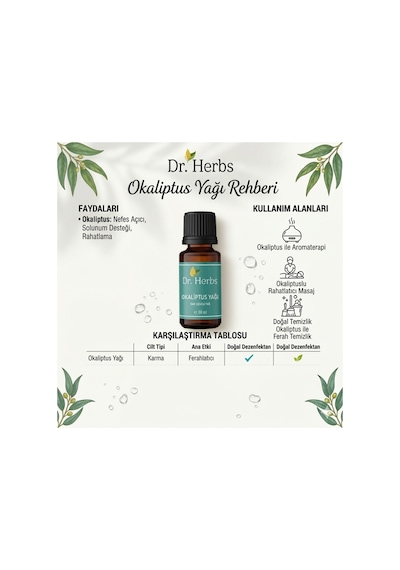 Okaliptüs Uçucu Yağı - Eucalyptus Oil - Eucalyptus Globulus - Esansiyel Yağ - 10 Ml Diğer