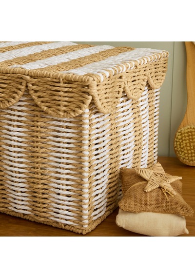 Karaca Home Nelia Kapaklı Organizer Sepet 45x32,5x25 Cm Kahverengi