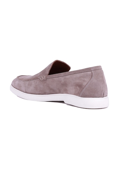 Shoetyle - Hakiki Süet Deri Bej Rengi Erkek Loafer - 115-k664-1603