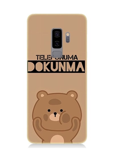 Samsung Galaxy S9 Plus Uyumlu Telefonuma Dokunma Ayıcık Desenli Silikon Kılıf